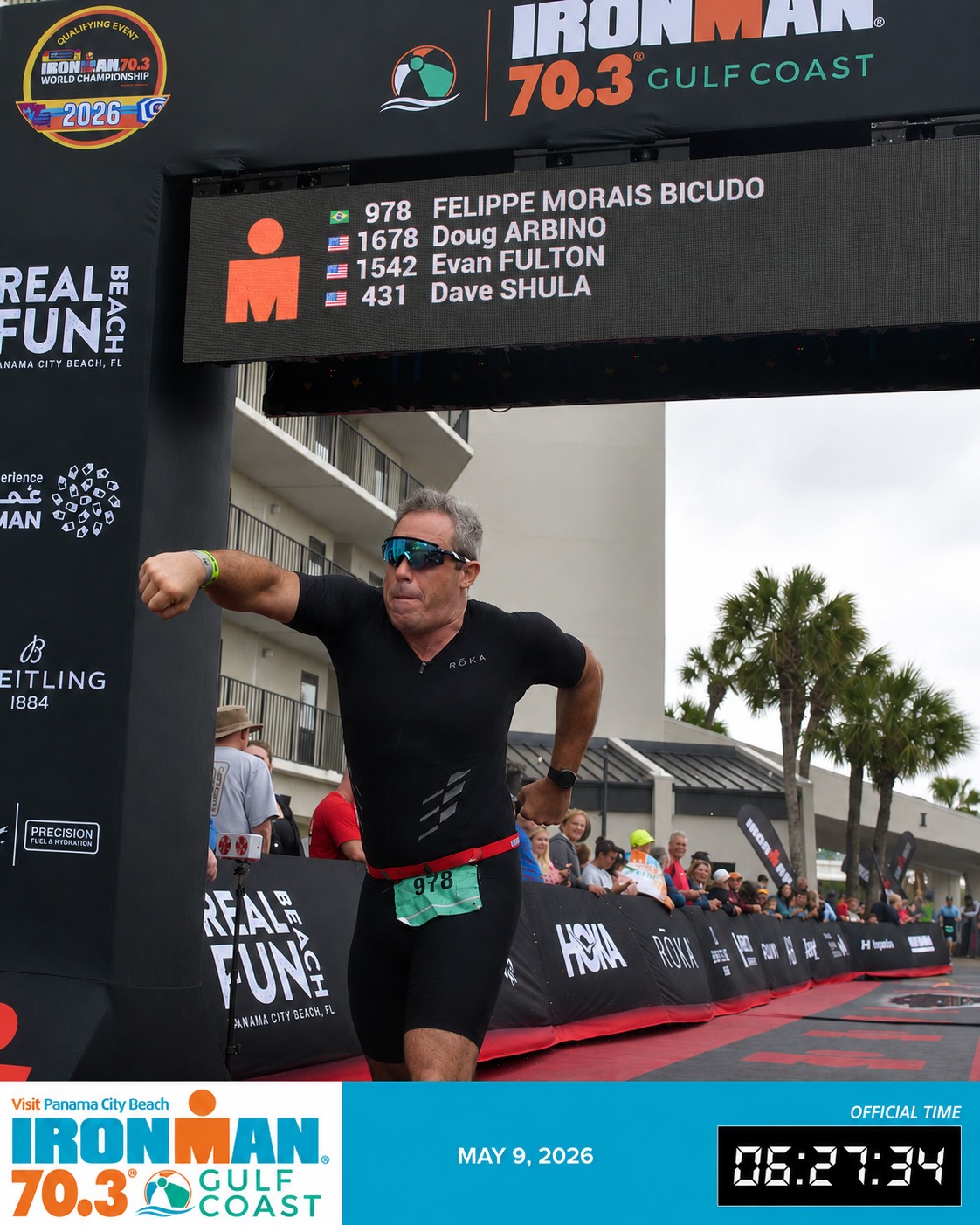 Ironman 70.3 finish line — Felippe Bicudo